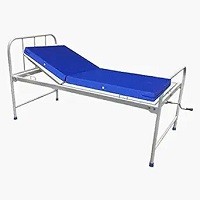 Welltrust Healthcare Salasar Hospital or Medical Patient Bed for with Mattress (White)